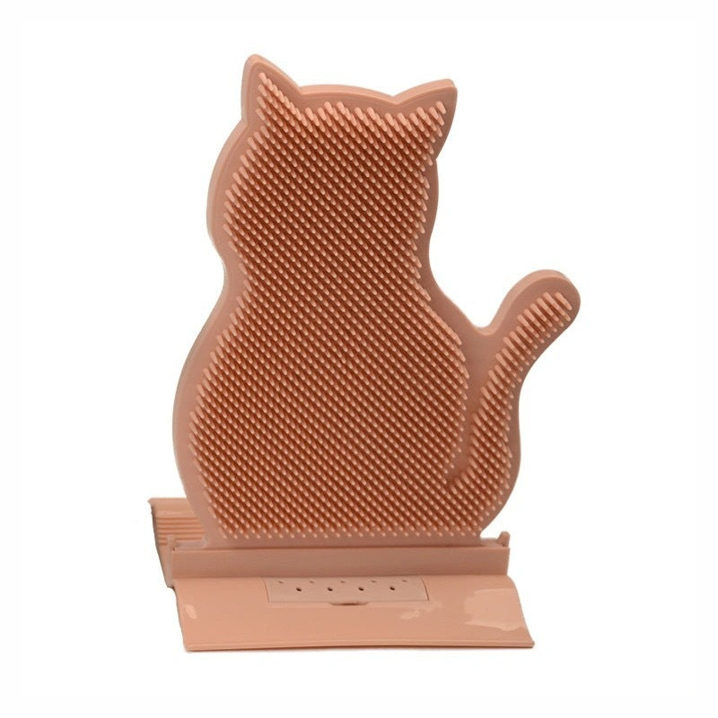 Cat Self Massage Brush Grooming Toy with Catnip Wall Corner Cat Self Groomer Shed Hair Removal Comb Cat Itching Brush Massage - Xmaker