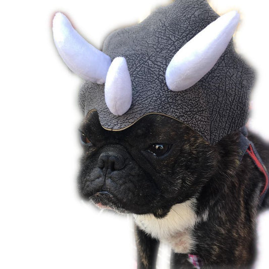 Pet Triceratops Dog Dinosaur Hat Pet Cat Dog Hat Pet Transformation Cap Pet Headgear Costume - Xmaker