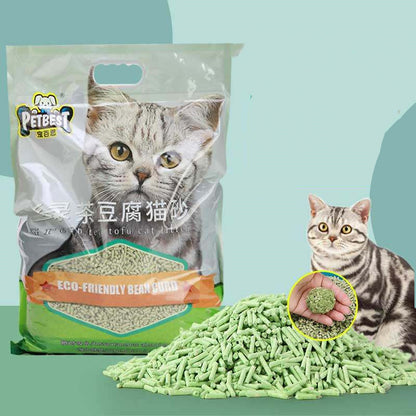 Original Green Tea Tofu Cat Litter Clumps, Deodorant Tofu Sand Dust-Free Big Bag 6 Liters Free Shipping Cat Supplies - Xmaker