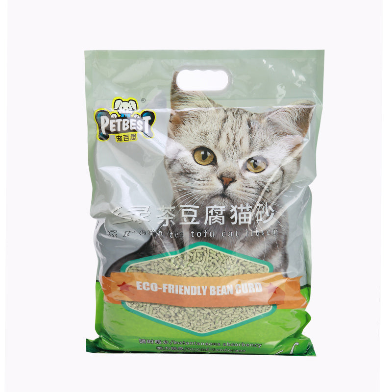 Original Green Tea Tofu Cat Litter Clumps, Deodorant Tofu Sand Dust-Free Big Bag 6 Liters Free Shipping Cat Supplies - Xmaker