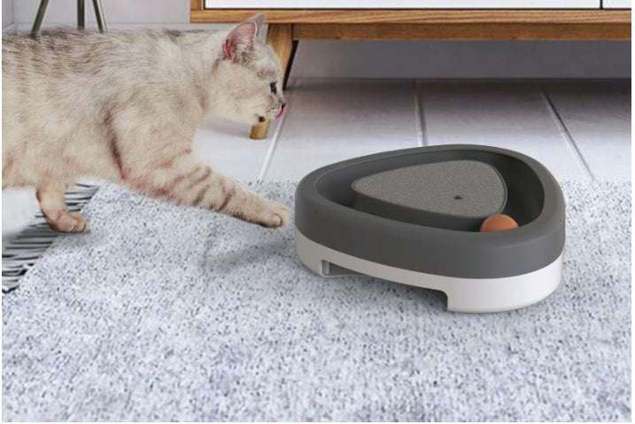 Pet Cat Self-hey Toy Smart Funny Cat Triangle Turntable Electric Toy Cat Scratcher - Xmaker