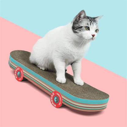 Rice Cake Skateboard Cat Scratching Board Corrugated Small Cat Supplies Cat Toys - Xmaker