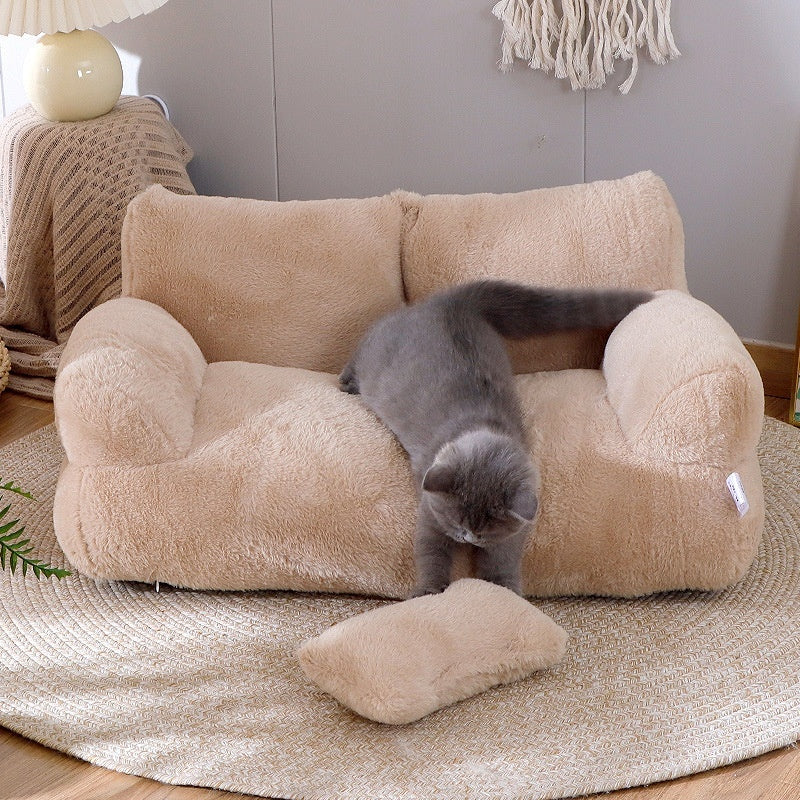 Pet Cat Bed Sofa Winter Warm Cat Nest Pet Bed For Small Medium Dogs Cats Comfortable Plush Puppy Bed Pet Supplies - Xmaker