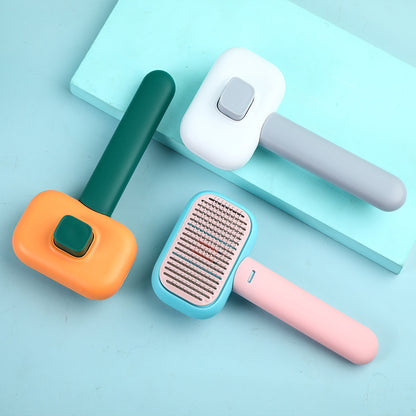 Pet Cat Dog Hair Brush Hair Massage Comb Open-Knot Brush Grooming Cleaning Tool Stainless Steel Comb - Xmaker