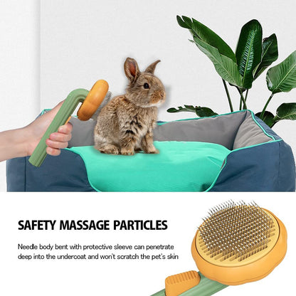 Pet Pumpkin Brush, Pet Grooming Self Cleaning Slicker Brush For Dogs Cats Puppy Rabbit, Cat Brush Grooming Gently Removes Loose Undercoat, Mats Tangled Hair Slicker Brush - Xmaker