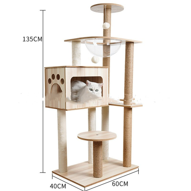 Cat Crawl Nest Scratching Board Tree Supplies Pet Toy Space Capsule - Xmaker