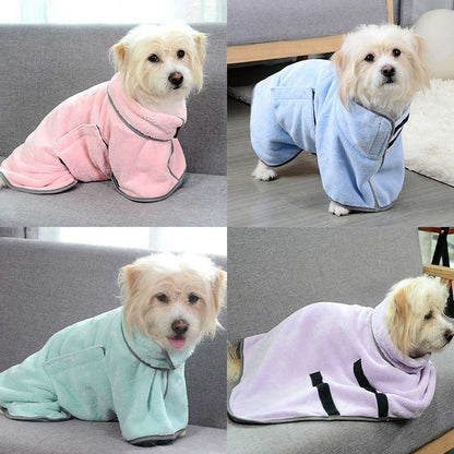 Quick-drying Pet Absorbent Towel Dog Bathrobe Pet Dog Bath Towel For Dogs Cats Microfiber Absorbent Pet Drying Towel Pet Supplies Pet Products - Xmaker