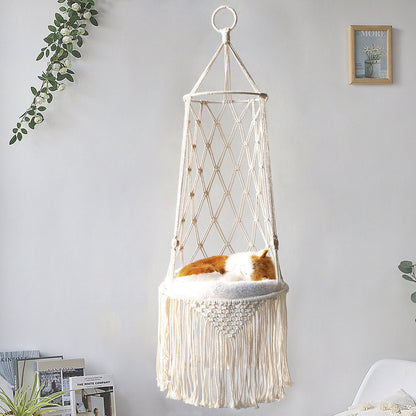 Macrame Cat Hammock Wall Hanging Swing - Xmaker