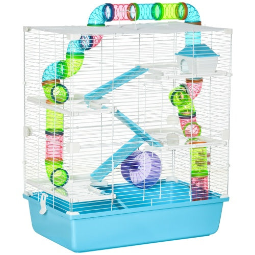 Oversized 23 Hamster Cage With Tube And Tunnel, Portable Carrying Handle - Xmaker