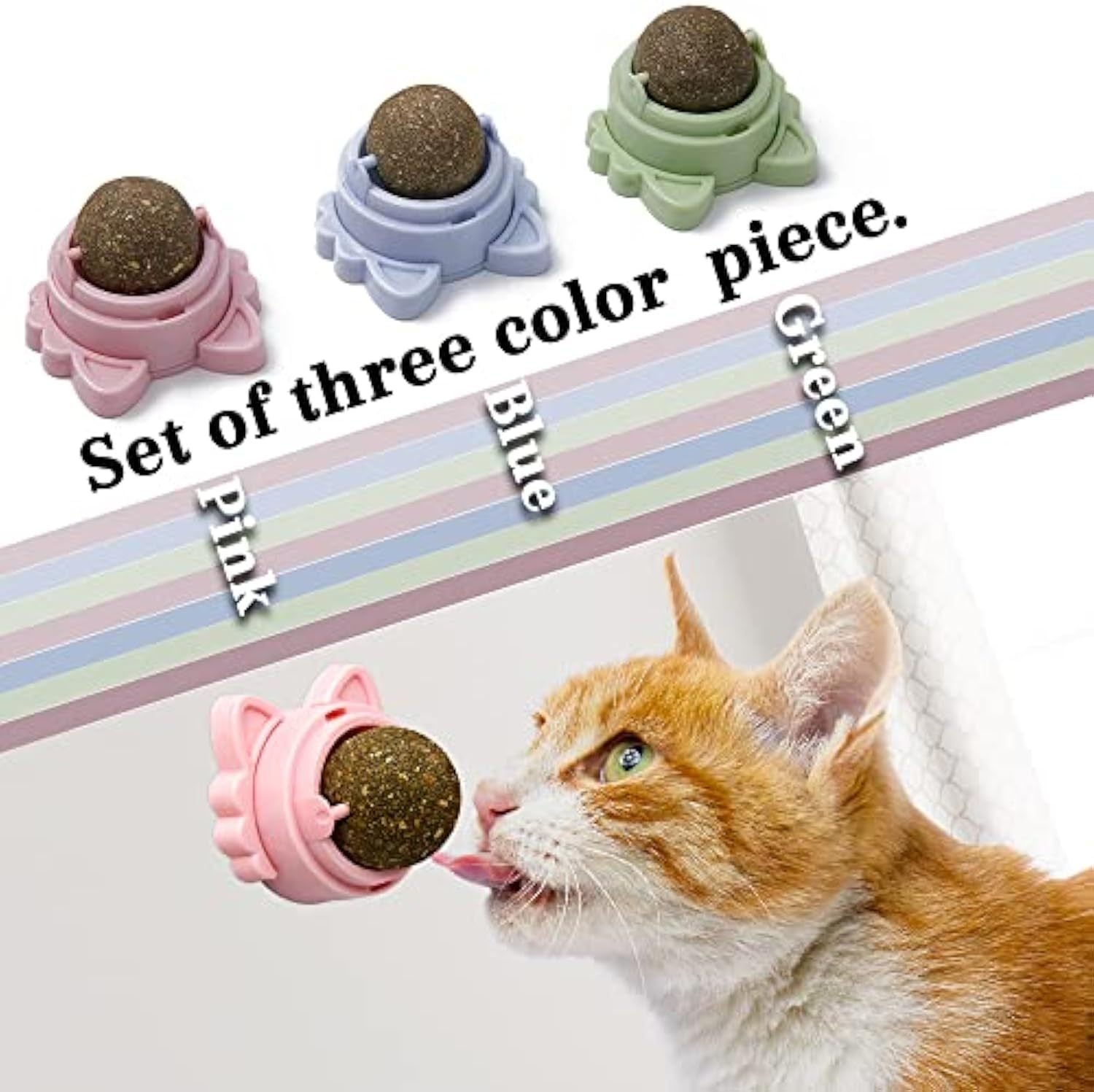 Catnip Balls That Stick On Wall Catnip Balls For Cat Catnip Toys For Cats Healthy Kitty Teeth Cleaning Dental Chew Toys Cat Wall Treats - Xmaker