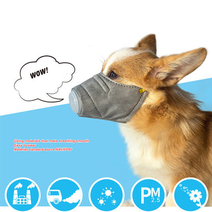 Dogs Anti-fog Haze Masks Anti Dust Gas Pollution Muzzle Dog Soft Face Cotton Mouth Mask Pet Respiratory PM2.5 Filter Pet Products - Xmaker