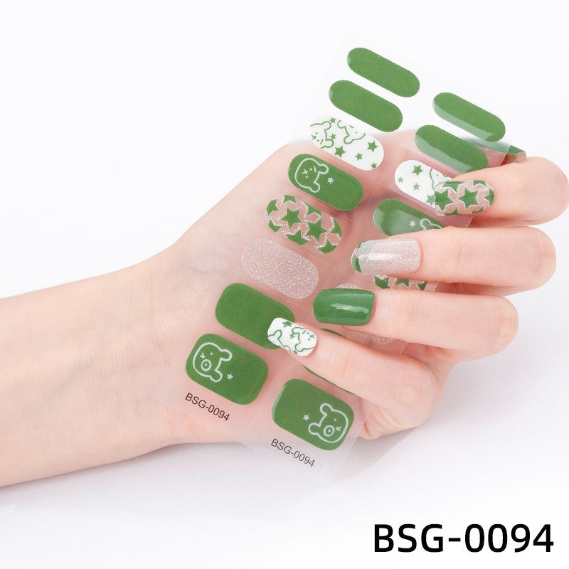 Semi-cured Nail Stickers Gel 3d Bronzing UV Nail Nail Stickers Paper - Xmaker