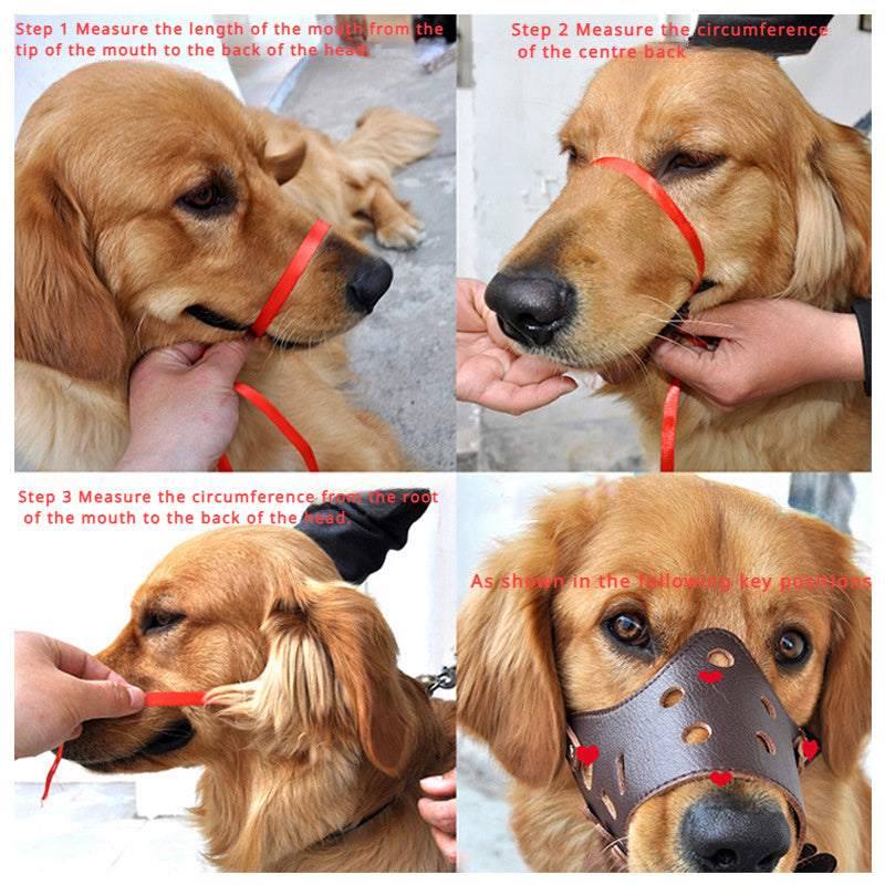 Dog Muzzle Silencer Anti-barking Bite Prevention Feeding Disorder Small Medium Large Dog Mouth Cover Teddy Golden Retriever - Xmaker