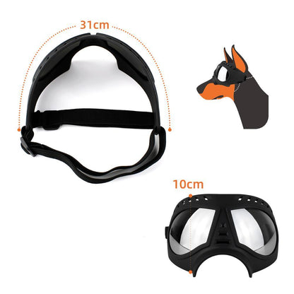 Dog Glasses Waterproof Snow-Proof Pet Goggles Soft Frame Comfortable Sunglasses For German Shepherd Dog - Xmaker