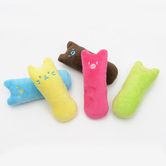 Cute Interactive Pets Teeth Grinding Catnip Toys Claws Thumb Bite Cat mint - Xmaker