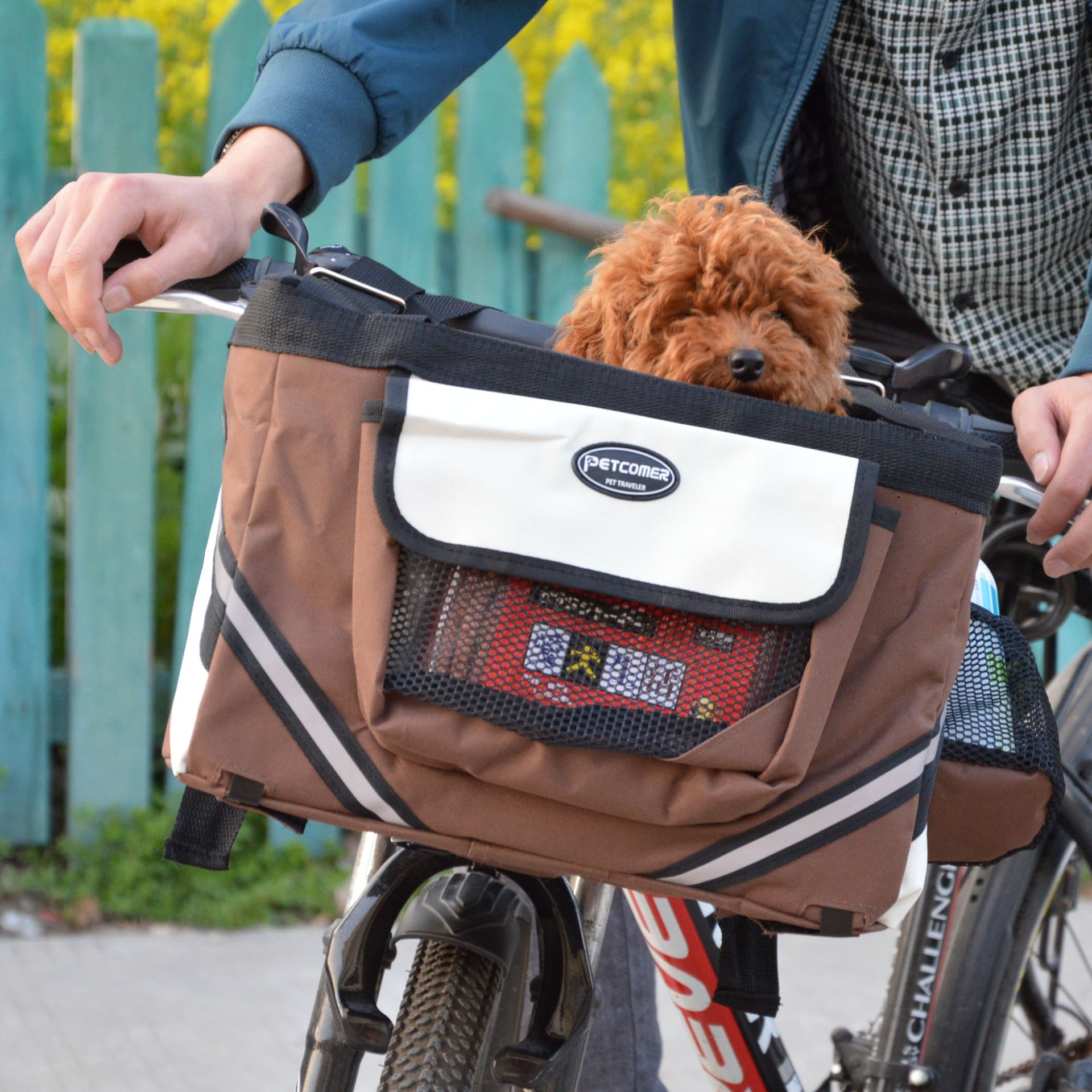 Pet Bicycle Carrier Cat Dog Bicycle Bag Bike Removable Basket Handlebar Front Basket Small Cat Dog Carrier - Xmaker