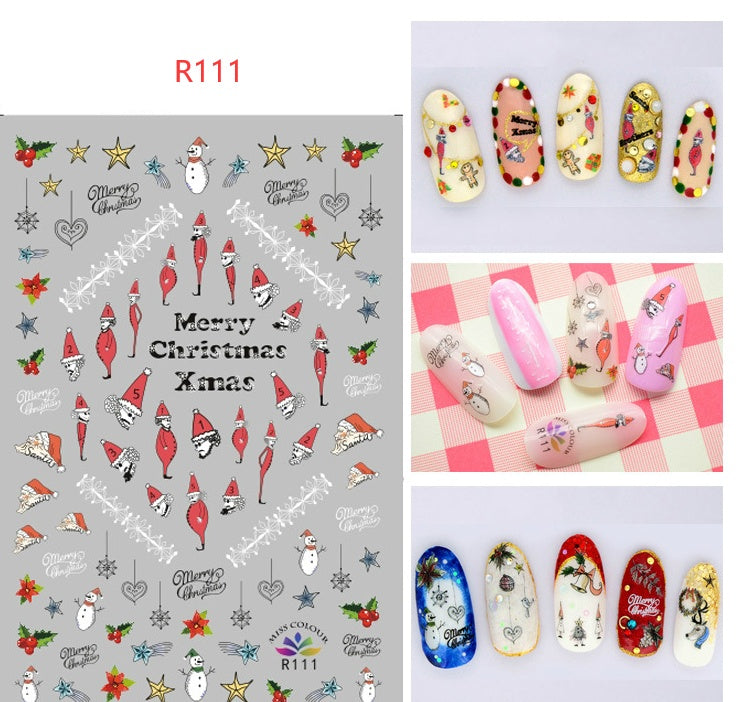 Christmas nail decals ornaments nail stickers - Xmaker