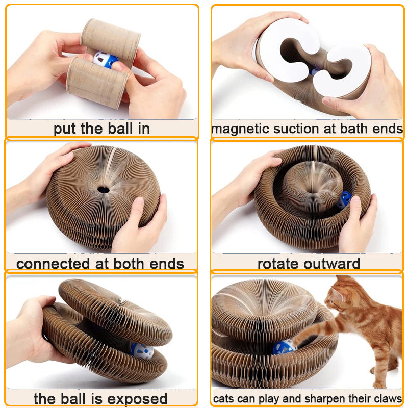 Pet Magnetic Folding Organ Toy Cat Scratch Board - Xmaker