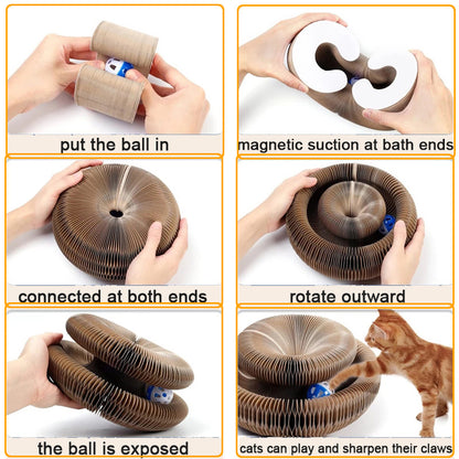 Pet Magnetic Folding Organ Toy Cat Scratch Board - Xmaker