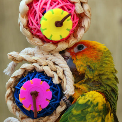 Parrot Supplies Pet Bird Toy Bite Toy Ran Vine Bal Twist String - Xmaker