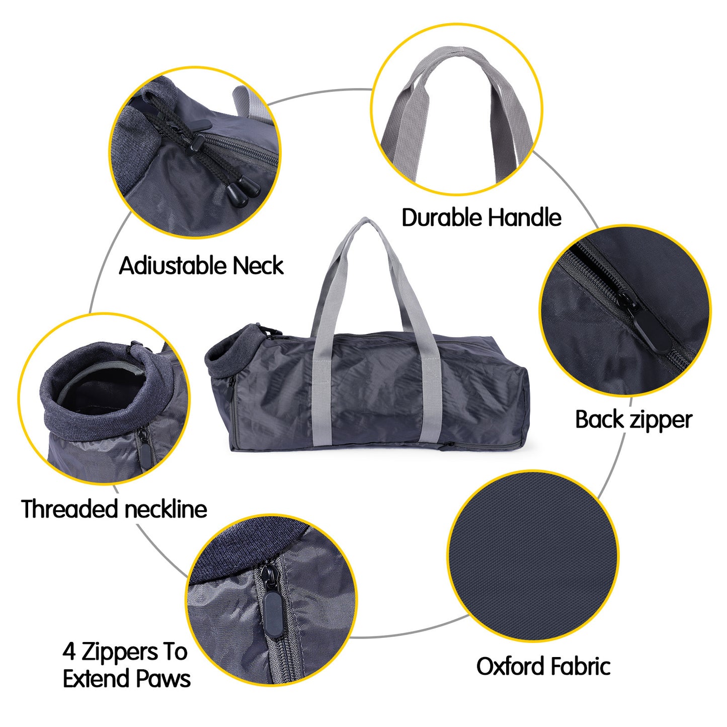 Cat Travel Bag Double Lined Anti Scratch And Bite Pet Bags - Xmaker