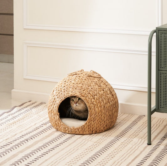 Weaving Rattan Circular Cat Bed - Xmaker