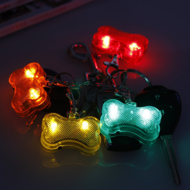 LED Dog Bone Shape ID Tag Pet Safety Collar Pendant - Xmaker