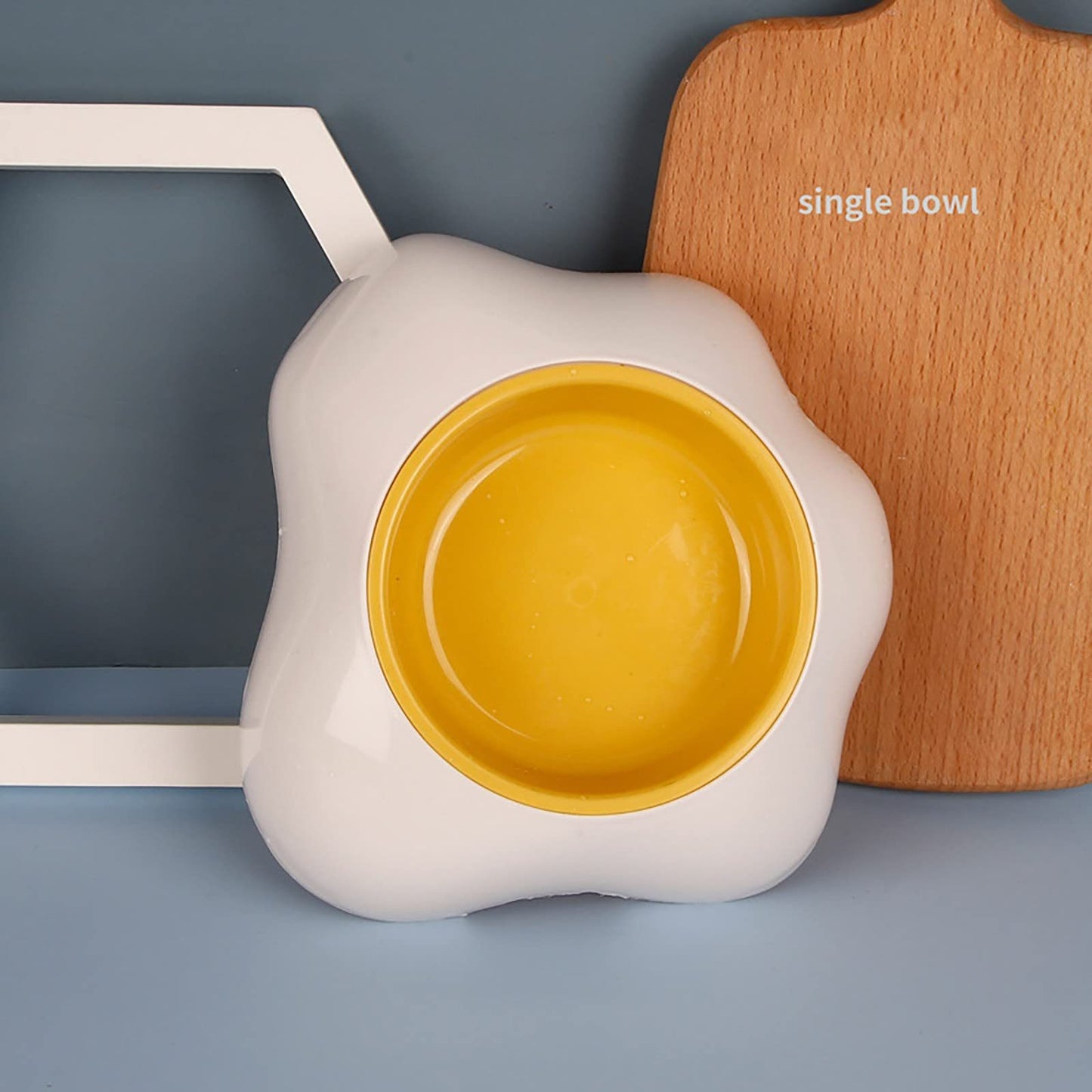 Egg-shaped Pet Bowl Drinking Water Single Bowl Double Bowl Dog Bowls Cute Pet Feeding Bowl Egg Yolk Shaped Food And Water Elevated Bowl Feeder - Xmaker