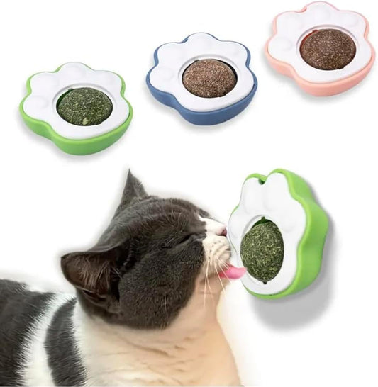 Catnip Balls Extra Energy Ball For Cats Edible Vine Cat Lick Toys Healthy Kitten Teeth Cleaning Dental Chew Toys Wall Treats For Cats - Xmaker