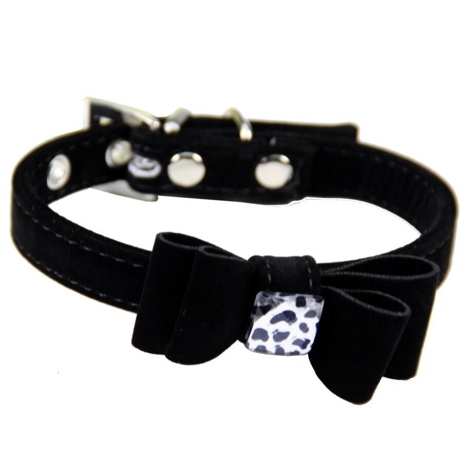 Dog collar made of flannelette with bow tie - Xmaker