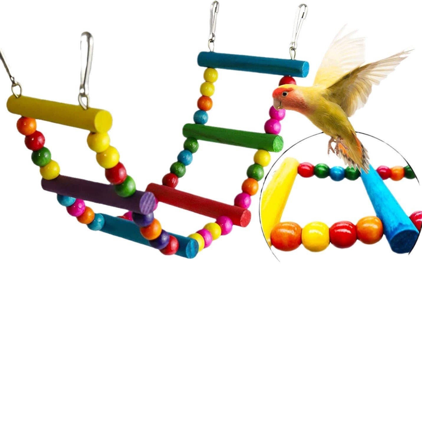 7PCs Parrot Toys Bird Cage Accessories - Xmaker