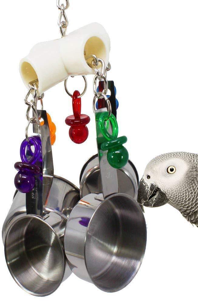 Parrot Bite Toy Stainless Steel Four-pot String - Xmaker