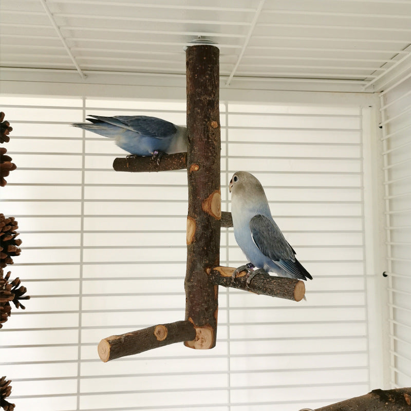 Parrot Bird Wood Stand Pole Toy - Xmaker