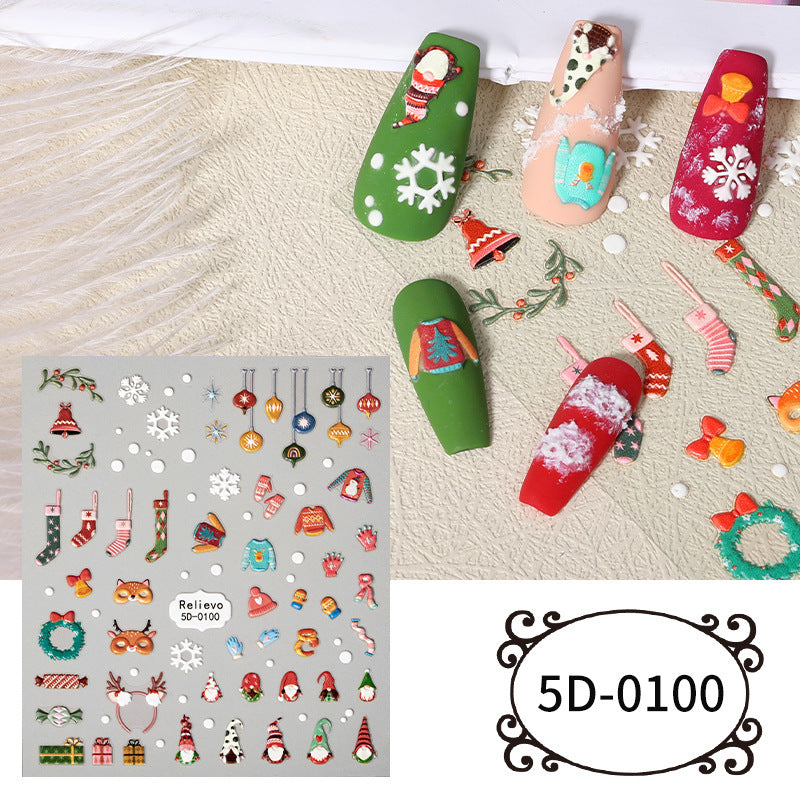 Christmas Nail Stickers Emblema - Xmaker