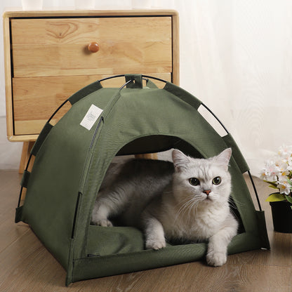 Cat Tent Cooling Mat  Dog House Pet Sofa Camping Dog Bed With Cushion For Dog Kennel Indoor Cat Nest Cat Bed Pets Products - Xmaker