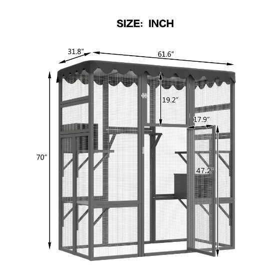 Wooden Wildcat Shelter Enclosure - Xmaker