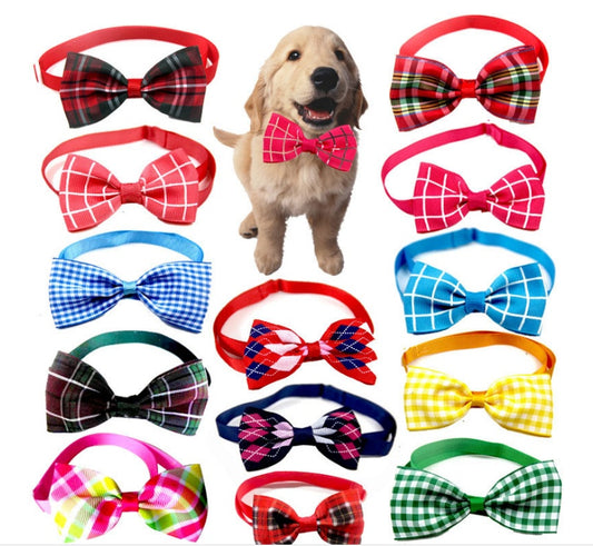 Plaid Pet Tie Cat Dog Scarf Accessories Pet Accessories - Xmaker