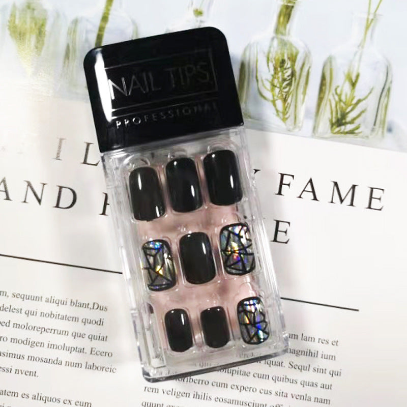 Press on False Nails with Gems Medium Length