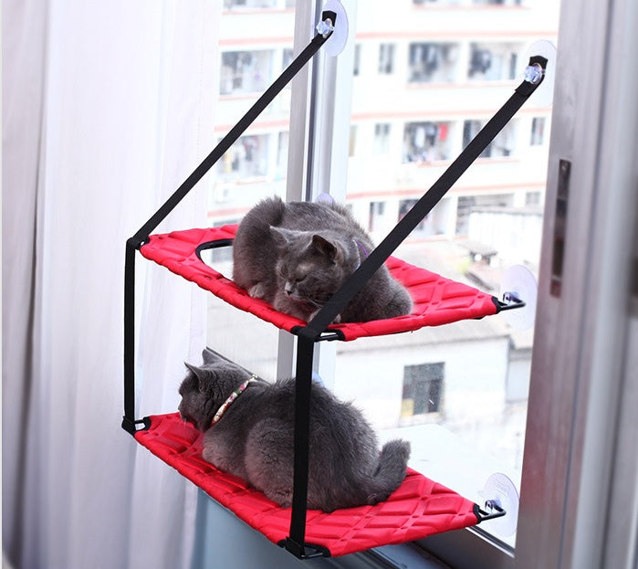 Cat Hammock Window Resting Seat Perch Cat Bed for Indoor Cats Sleeping - Xmaker