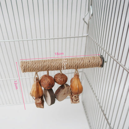 Parrot Supplies Stand Rod Hemp Rope Braided Bird Toy - Xmaker