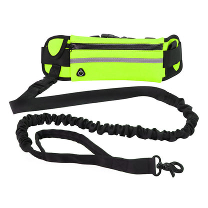 Hands Free Dog Leash Pet Walking And Training Belt With Shock Absorbing Bungee Leash For Up To 180lbs Large Dogs Phone Pocket And Water Bottle Holder - Xmaker