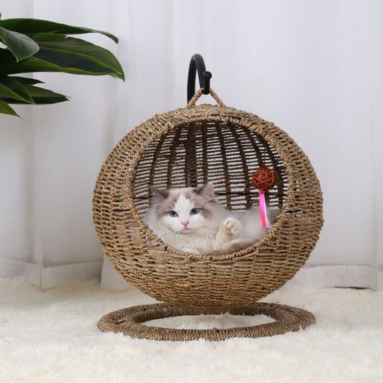 Pet Cat Litter Round Semi-enclosed Opening Cat Hanging Basket - Xmaker