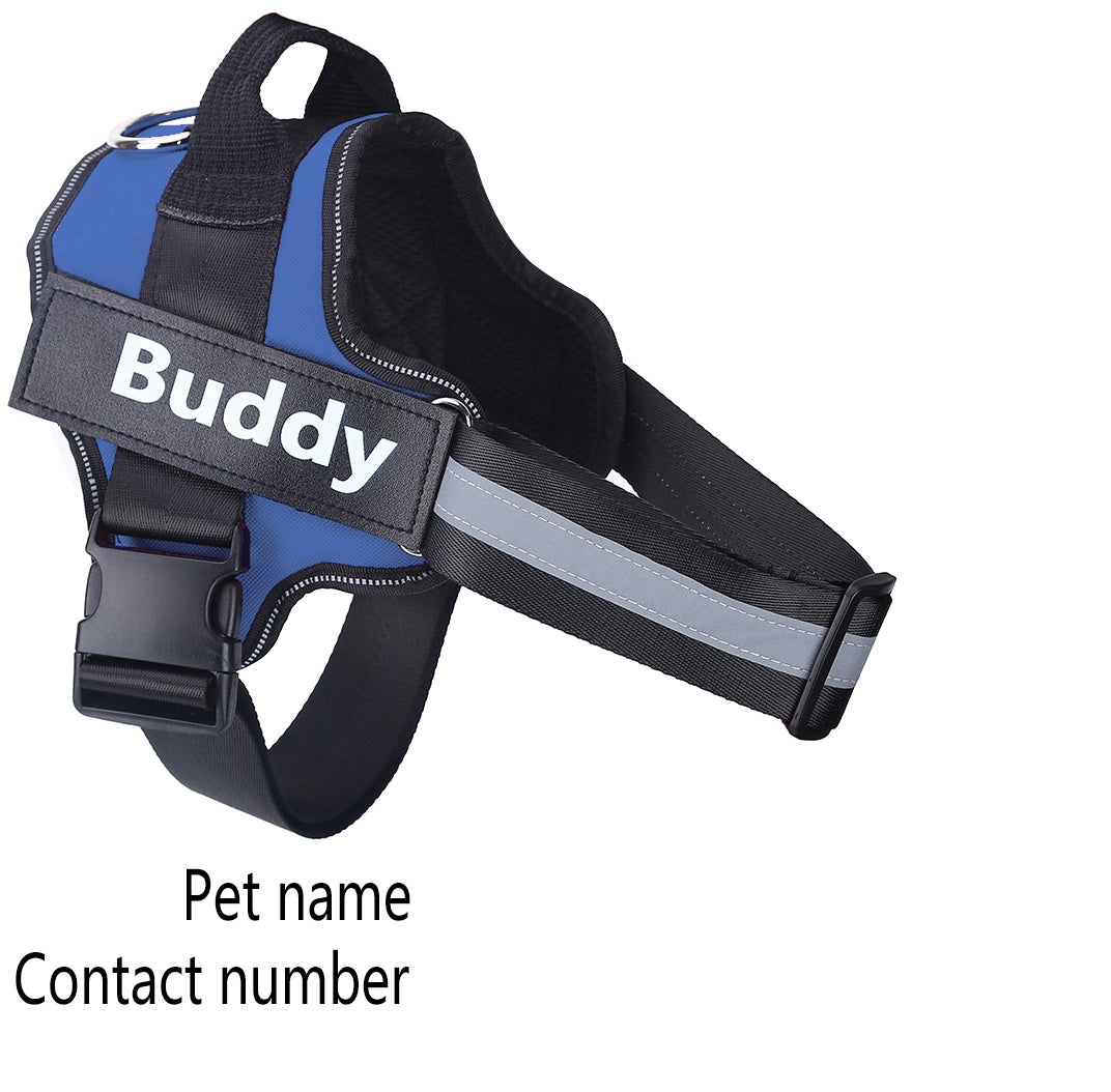 Dog Harness NO PULL Reflective Breathable Adjustable Pet Harness Vest For Small Large Dog Custom Patch Pet Supplies - Xmaker