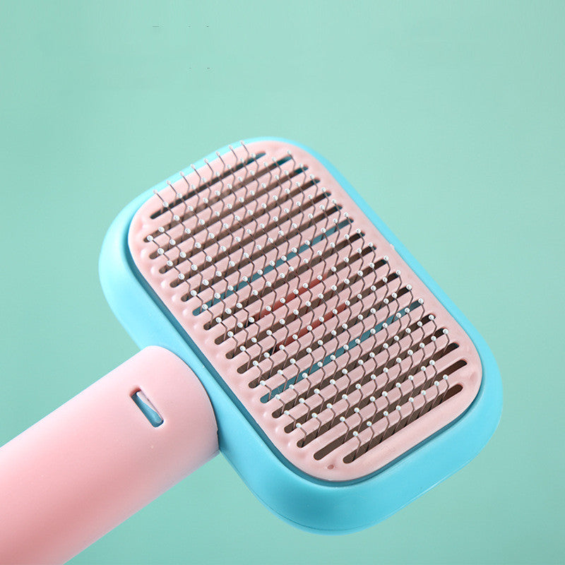 Pet Cat Dog Hair Brush Hair Massage Comb Open-Knot Brush Grooming Cleaning Tool Stainless Steel Comb - Xmaker