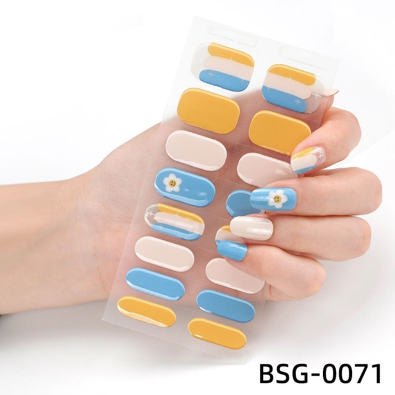 Semi-cured Nail Stickers Gel 3d Bronzing UV Nail Nail Stickers Paper - Xmaker