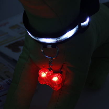 LED Dog Bone Shape ID Tag Pet Safety Collar Pendant - Xmaker