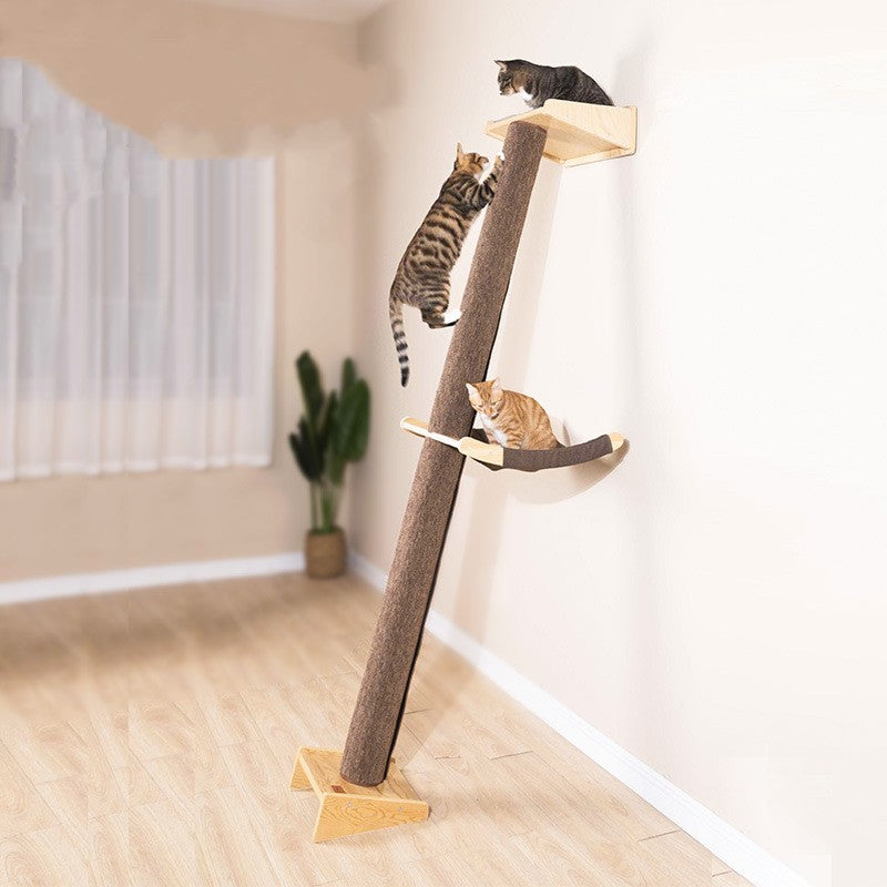 Solid Wood Large Cat Climbing Frame Cat Litter Cat Tree One Cat Shelf - Xmaker