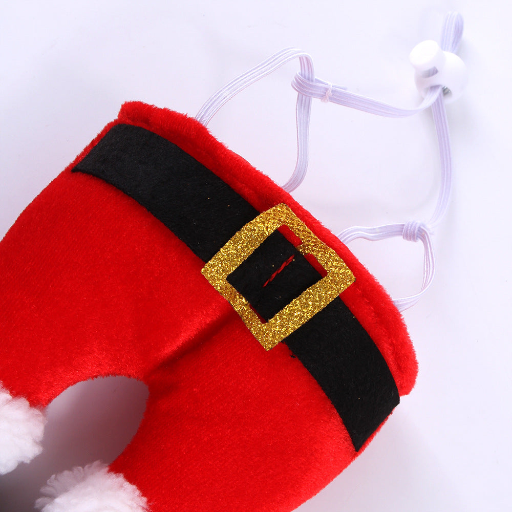 Dog Cat Christmas Costume Christmas Hat For Pet Outfit For Small Dogs Cute Fleece Hat Party Event Apparel Funny Clothes Accessory - Xmaker