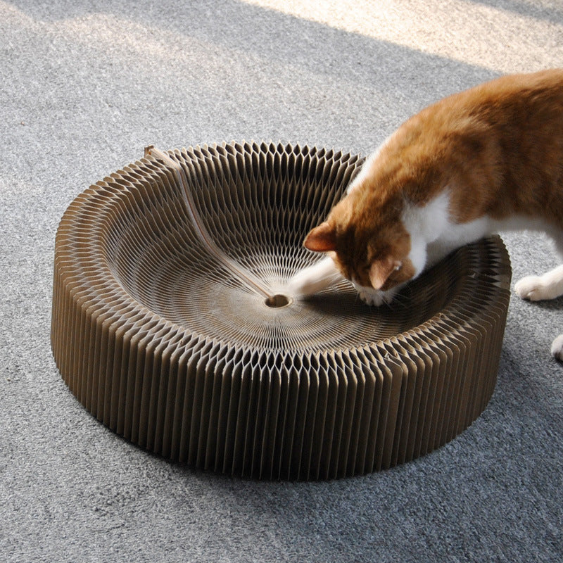 Corrugated Scratching Board Organ Nest Foldable Large Cat Toy Claw Sharpener Pet Supplies - Xmaker