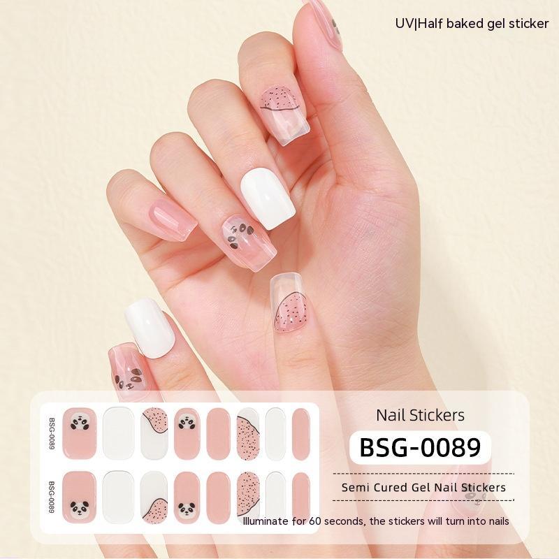 Semi-cured Nail Stickers Gel 3d Bronzing UV Nail Nail Stickers Paper - Xmaker